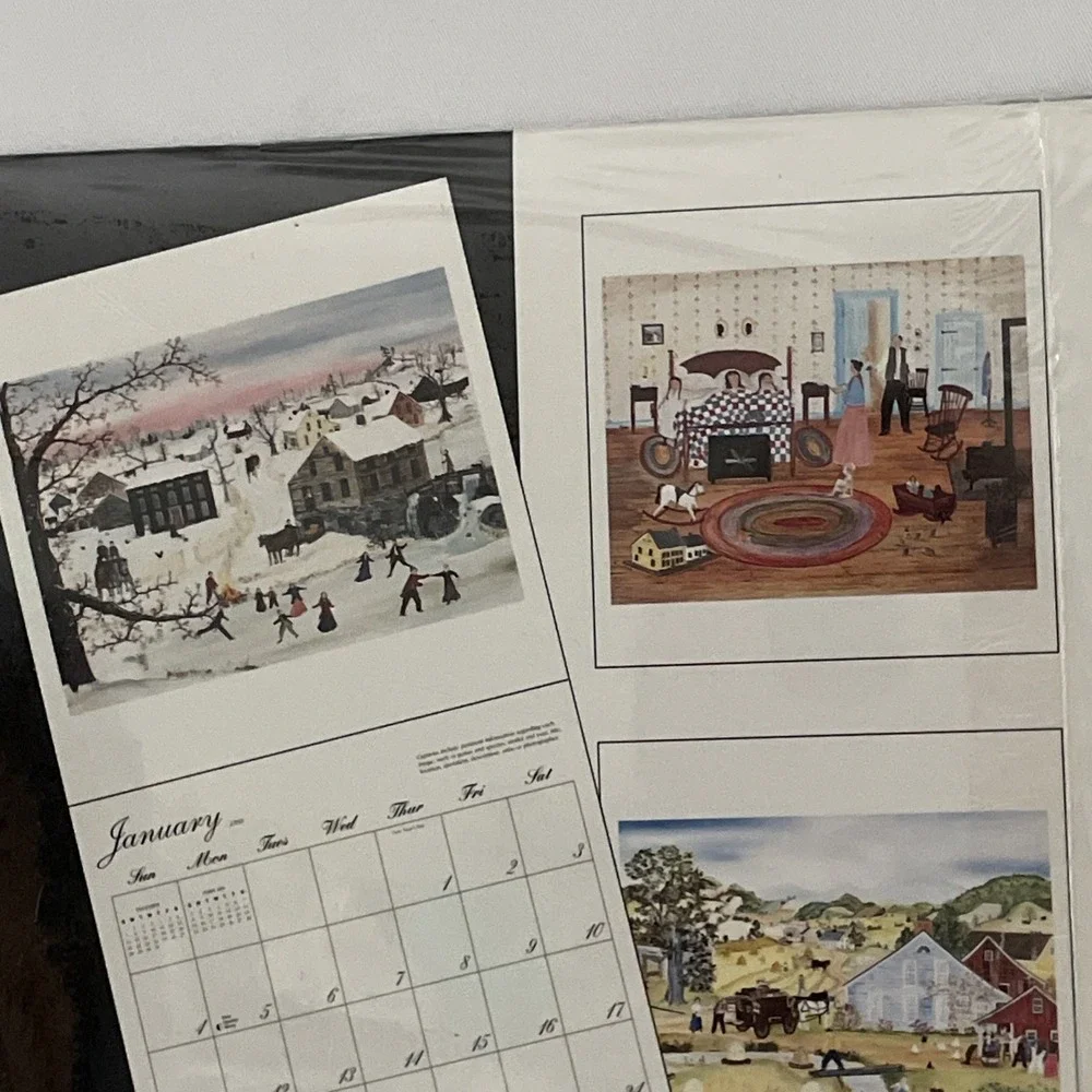 American Folk Art Will Moses 1998 Calendar NEW IN WRAPPING Cedco Publishing